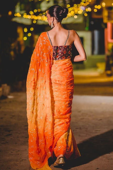 Priyal Bhardwaj Zari Floral Embroidered Saree 