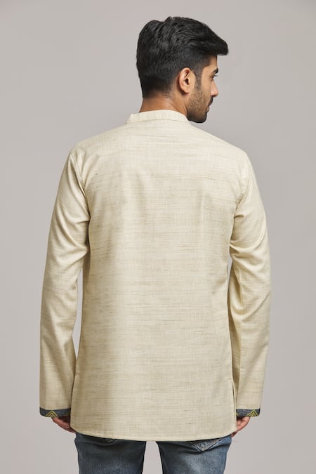 Arihant Rai Sinha Embroidered Placket Short Kurta 