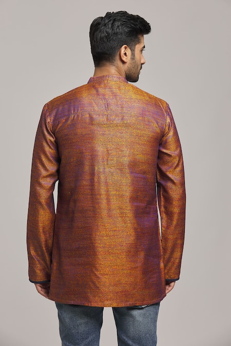 Arihant Rai Sinha Cotton Handwoven Short Kurta 