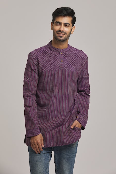 Arihant Rai Sinha Striped Pattern Short Kurta 