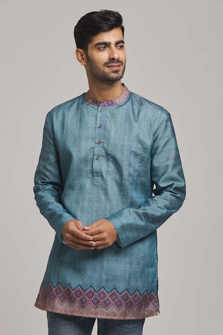 Arihant Rai Sinha Collar Printed Short Kurta 