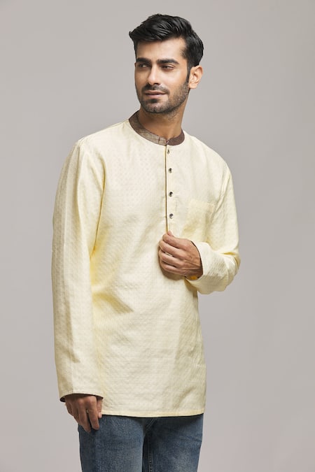 Arihant Rai Sinha Textured Pattern Short Kurta 