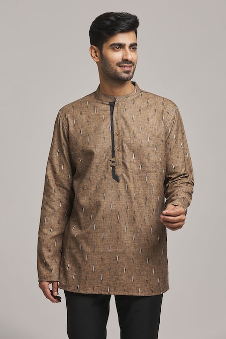 Arihant Rai Sinha Abstract Print Short Kurta 