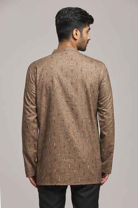 Arihant Rai Sinha Abstract Print Short Kurta 