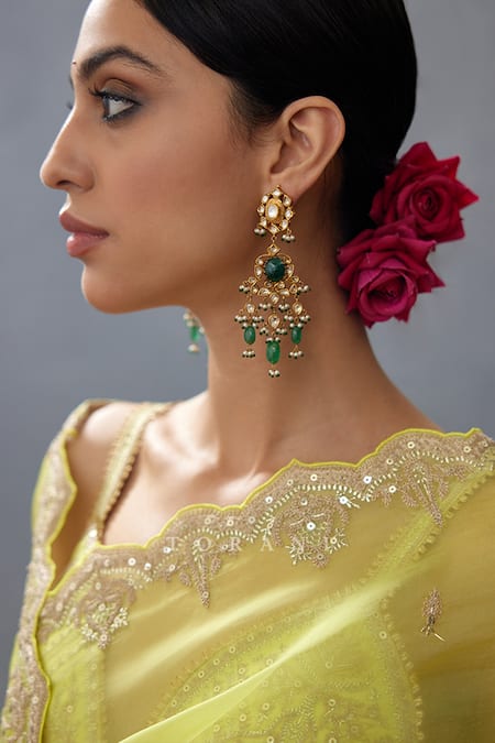 Shop Torani Yellow Silk Organza Embroidery Gul Mina Nayantara Dori Saree Online at Aza Fashions Shop_Torani_Yellow Silk Organza Embroidery Gul Mina Nayantara Dori Saree _Online_at_Aza_Fashions