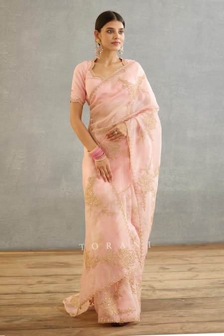 Buy Torani Pink Cotton, Silk Embroidery Sweetheart Neck Gul Mohar Yuvani Dori Blouse Online at Aza Fashions Buy_Torani_Pink Cotton, Silk Embroidery Sweetheart Neck Gul Mohar Yuvani Dori Blouse _Online_at_Aza_Fashions