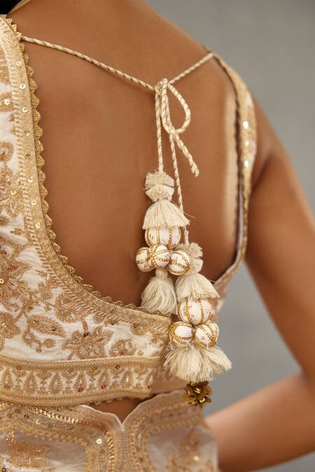 Buy Torani Ivory Cotton, Silk, Net Embroidery Round Neck Gul Bano Yashaswini Dori Blouse Online at Aza Fashions Buy_Torani_Ivory Cotton, Silk, Net Embroidery Round Neck Gul Bano Yashaswini Dori Blouse _Online_at_Aza_Fashions