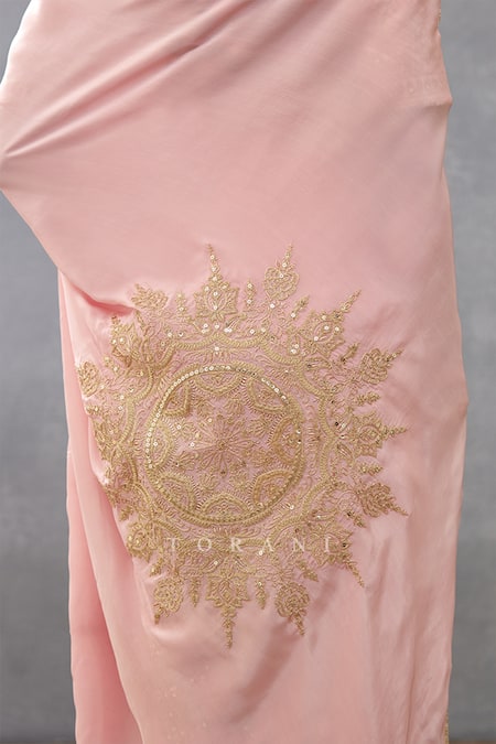 Buy Torani Pink Silk, Cotton Embroidery Gul Mohar Yuvani Dori Saree Online at Aza Fashions Buy_Torani_Pink Silk, Cotton Embroidery Gul Mohar Yuvani Dori Saree _Online_at_Aza_Fashions