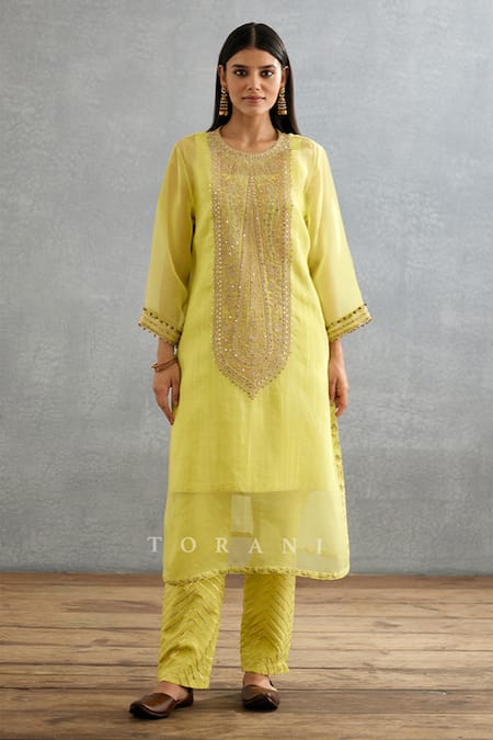 Torani Gul Mina Revathi Dori Embroidered Kurta & Pant Set 