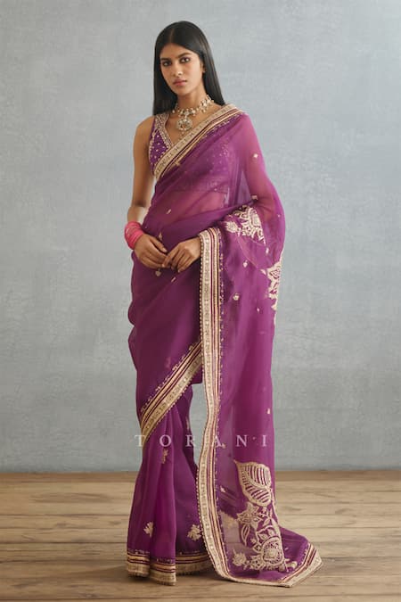 Torani Gul Rez Taashi Dori Embroidered Saree 