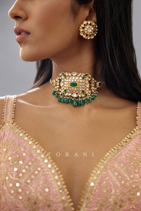 Buy Torani Pink Cotton, Silk Embroidery Sweetheart Gul Mohar Idika Floral Border Blouse Buy_Torani_Pink Cotton, Silk Embroidery Sweetheart Gul Mohar Idika Floral Border Blouse