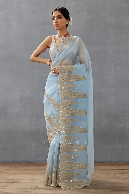 Torani Gul Nilofer Geetika Hand Embroidered Saree 