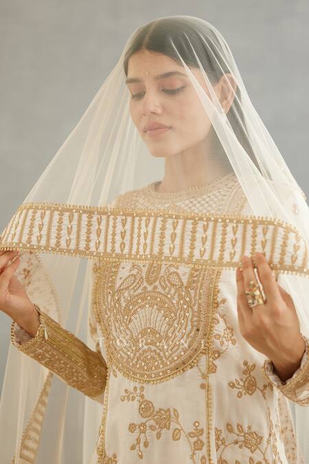 Buy Torani Ivory Silk, Net Sequins, Lace, Embroidery Gul Bano Meera Anarkali Sharara Set Online at Aza Fashions Buy_Torani_Ivory Silk, Net Sequins, Lace, Embroidery Gul Bano Meera Anarkali Sharara Set _Online_at_Aza_Fashions