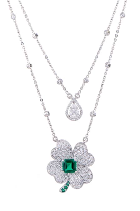 Rose Gold Necklace Mop Diamond Clover Pendant – JB Diamonds and Fine Jewelry  Inc.