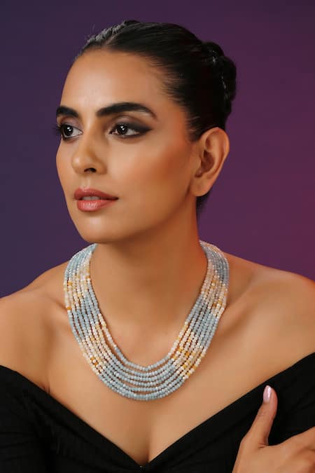 Swabhimann Beaded Layered Necklace 