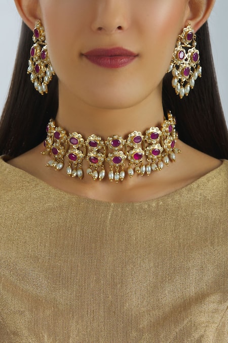 Moh-Maya By Disha Khatri Stone Choker Set 