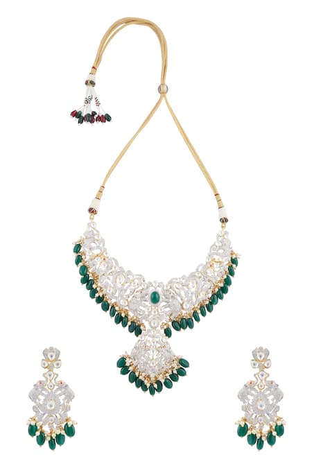 Moh-Maya By Disha Khatri Crystal Choker Set 