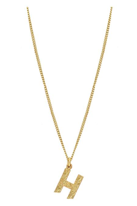 Letter h hot sale necklace gold