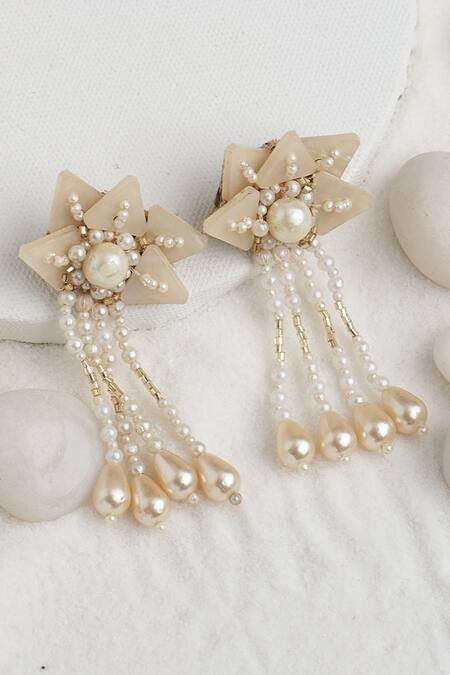 Off-White Off-White PEARLS PAVE' Earrings - Stylemyle