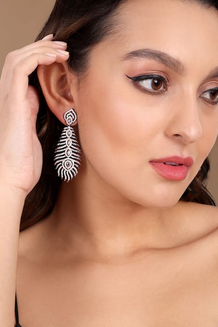 Feather Type Silver Earring