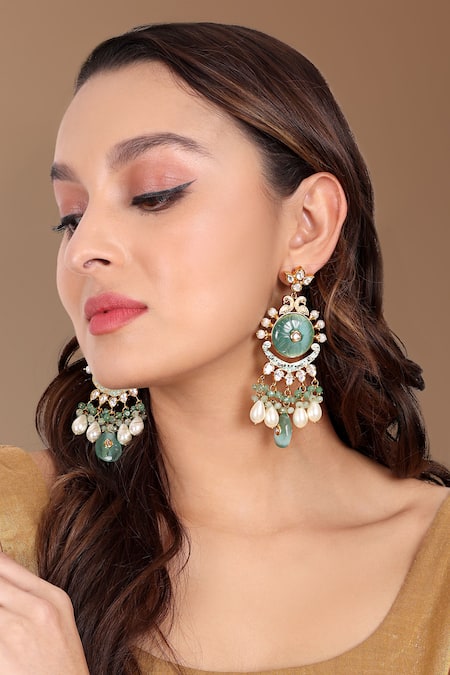 Buy Parinaaz Fashion Jewellery Stylish Antique Boho Vintage Oxidised Silver  CZ Peacock Jhumka Jhumki Earrings Set Online at Low Prices in India -  Paytmmall.com