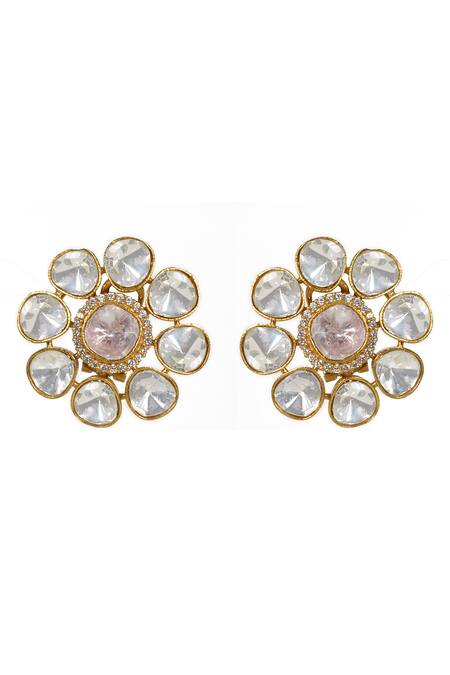 Tizora Floral Studded Earrings 