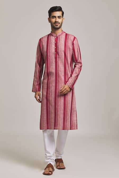 Arihant Rai Sinha Stripe Woven Kurta Set 