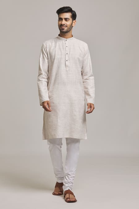 Arihant Rai Sinha Band Collar Plain Kurta Set 