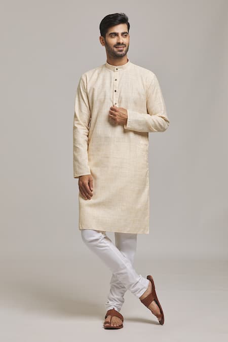 Arihant Rai Sinha Band Collar Solid Kurta Set 