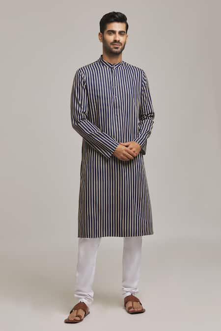 Arihant Rai Sinha Color Block Striped Kurta 