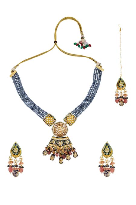 Khushi Jewels Meenakari Work Necklace Set 