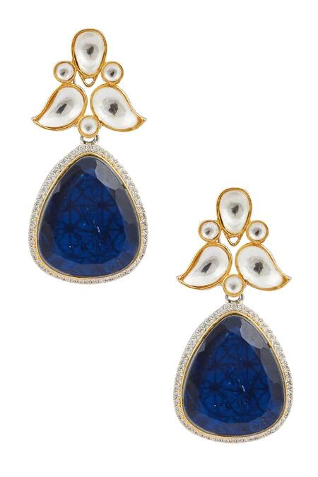 Khushi Jewels Stone Embellished Dangler Earrings 