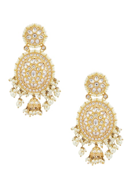 Khushi Jewels Kundan Embellished Dangler Earrings 