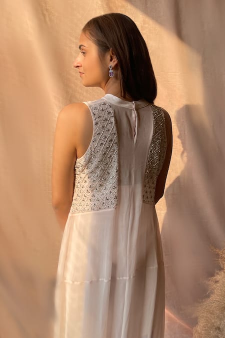 Aakansha Gupta Yoke Embroidered Dress 