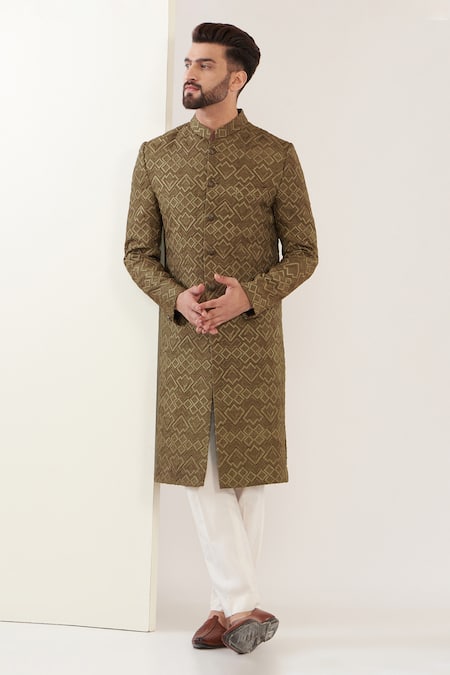 Kasbah Silk Thread Work Sherwani 