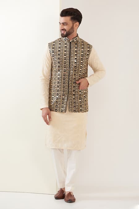 Kasbah Mirror Work Nehru Jacket 