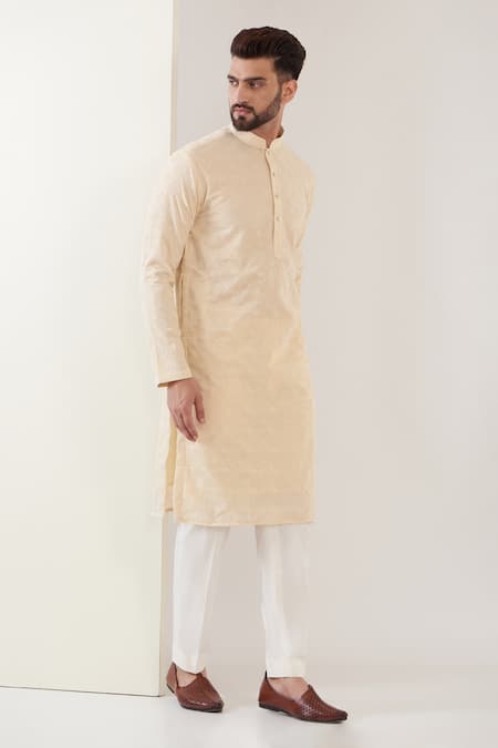 Kasbah Georgette Geometric Chikankari Kurta With Pant 