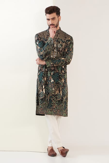 Kasbah Floral Jaal Embroidered Kurta Set 