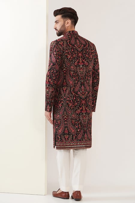 Kasbah Kashmiri Embroidered Sherwani Set 