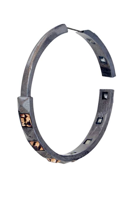 Buy Esme By Aashna Dalmia Gold Plated Crystals, Smocking Musky Cedar Circular Shaped Hoops Online at Aza Fashions Buy_Esme By Aashna Dalmia_Gold Plated Crystals, Smocking Musky Cedar Circular Shaped Hoops _Online_at_Aza_Fashions