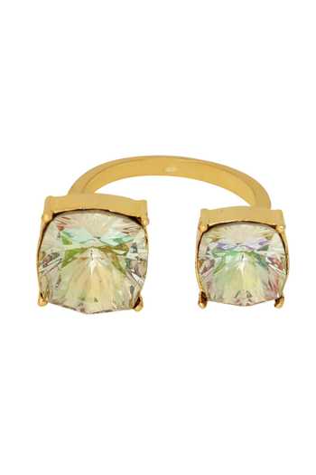 Buy Gold Plated Smocking, Crystals Swarovski Ring by ESME Online at Aza ...