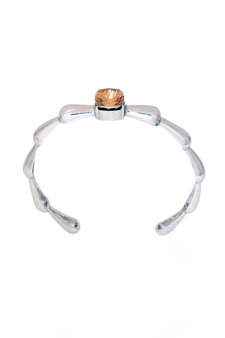 ESME_Yellow Crystals Swarovski Embellished Bracelet _Online_at_Aza_Fashions