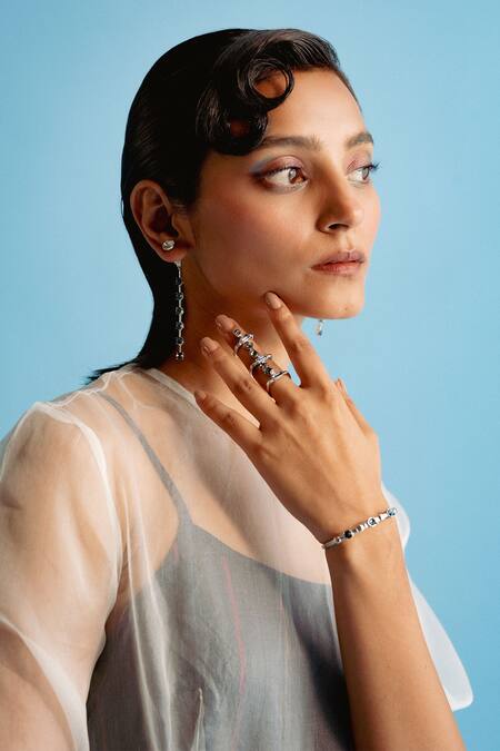 Esme by Aashna Dalmia Circular Carved Work Bracelet 