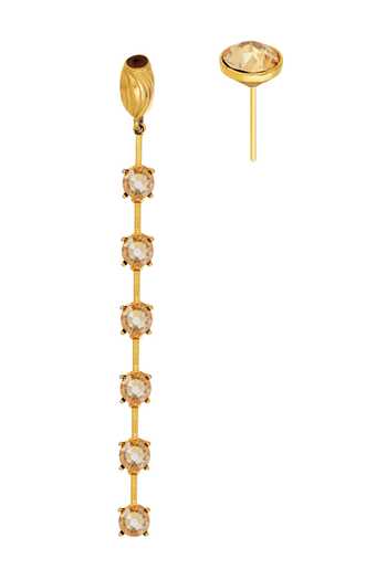 ESME_Gold Plated Stones Musky Swarovski Crystal Embellished Earrings _Online_at_Aza_Fashions