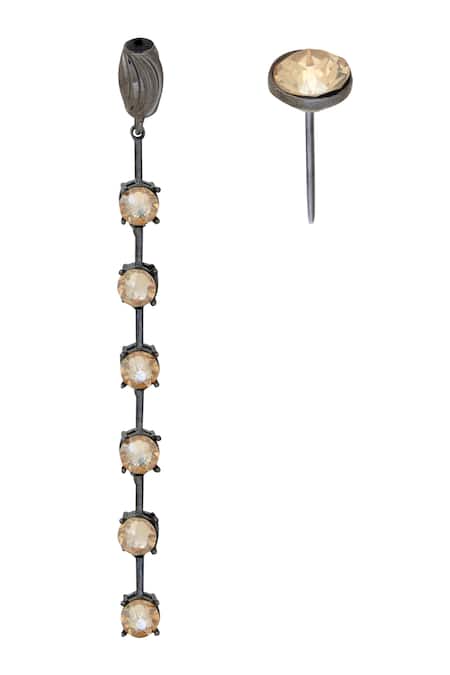 Esme By Aashna Dalmia_Gold Plated Stones Musky Embellished Swarovski Crystal Earrings _Online_at_Aza_Fashions