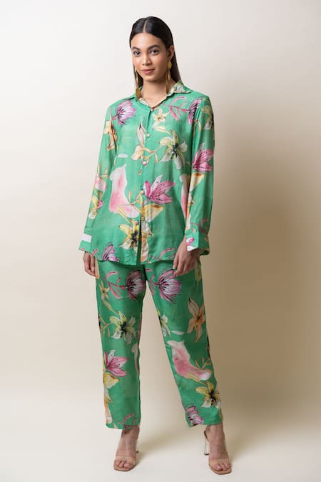 Sutrabysweta Floral Print Shirt & Pant Set 