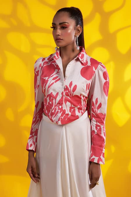 JYOTI SACHDEV IYER Tasseled Printed Shirt 