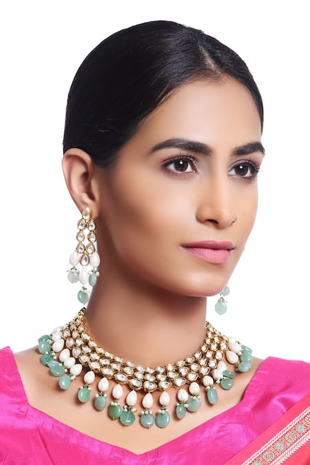 MINAKI Kundan Choker Necklace Set 