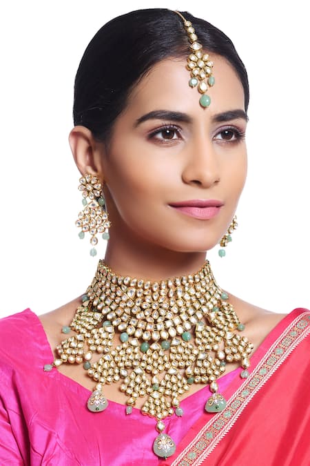 MINAKI Kundan Choker Necklace Set 