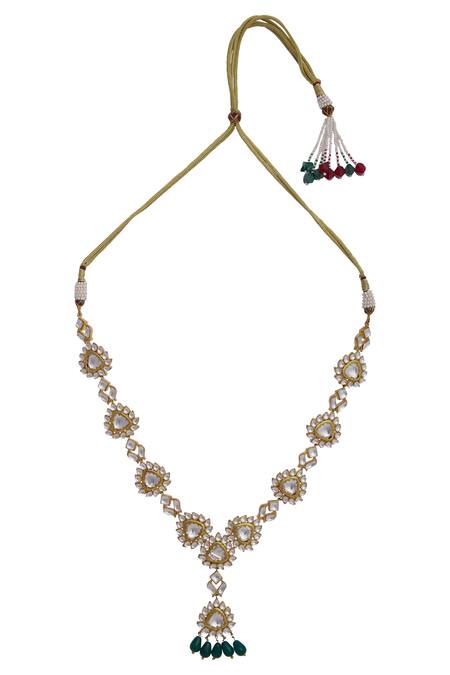 Shop Nepra By Neha Goel Gold Plated Kundan Necklace at Aza Fashions Shop_Nepra By Neha Goel_Gold Plated Kundan Necklace_at_Aza_Fashions